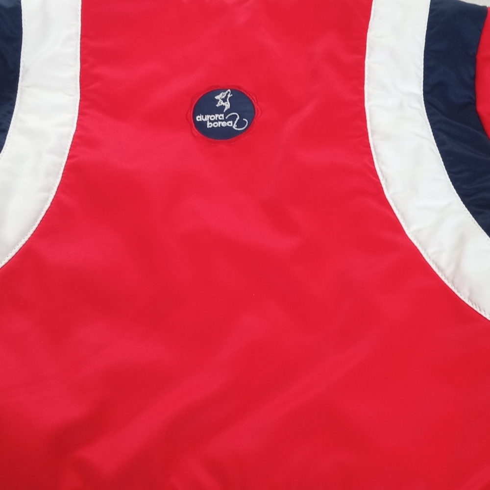 Red With Racer Stripes Winter Puffer/ Ski Snow Coat S - Picture 14 of 16